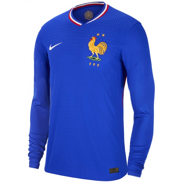 France domicile maillot à manches longues uniforme de football premier kit de football pour hommes hauts chemise de sport coupe Euro 2024